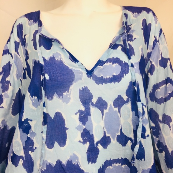 Blue Patterned Swim Coverup - Picture 2 of 6